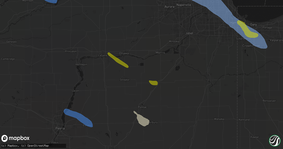 Hail map in Ransom, IL on June 24, 2026
