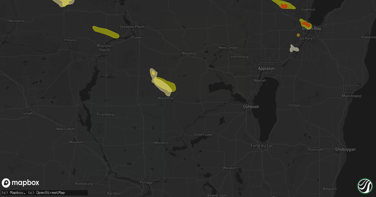 Hail map in Redgranite, WI on June 24, 2026