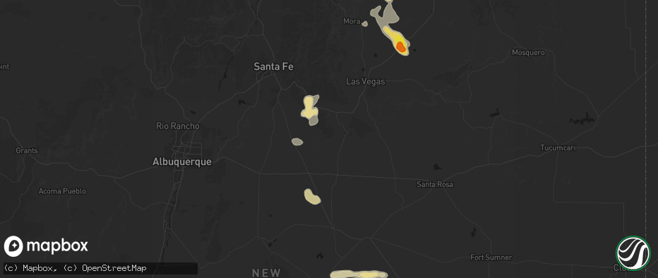 Hail map in Ribera, NM on June 24, 2026