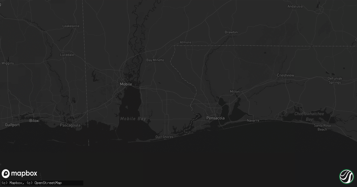 Hail map in Robertsdale, AL on June 24, 2026