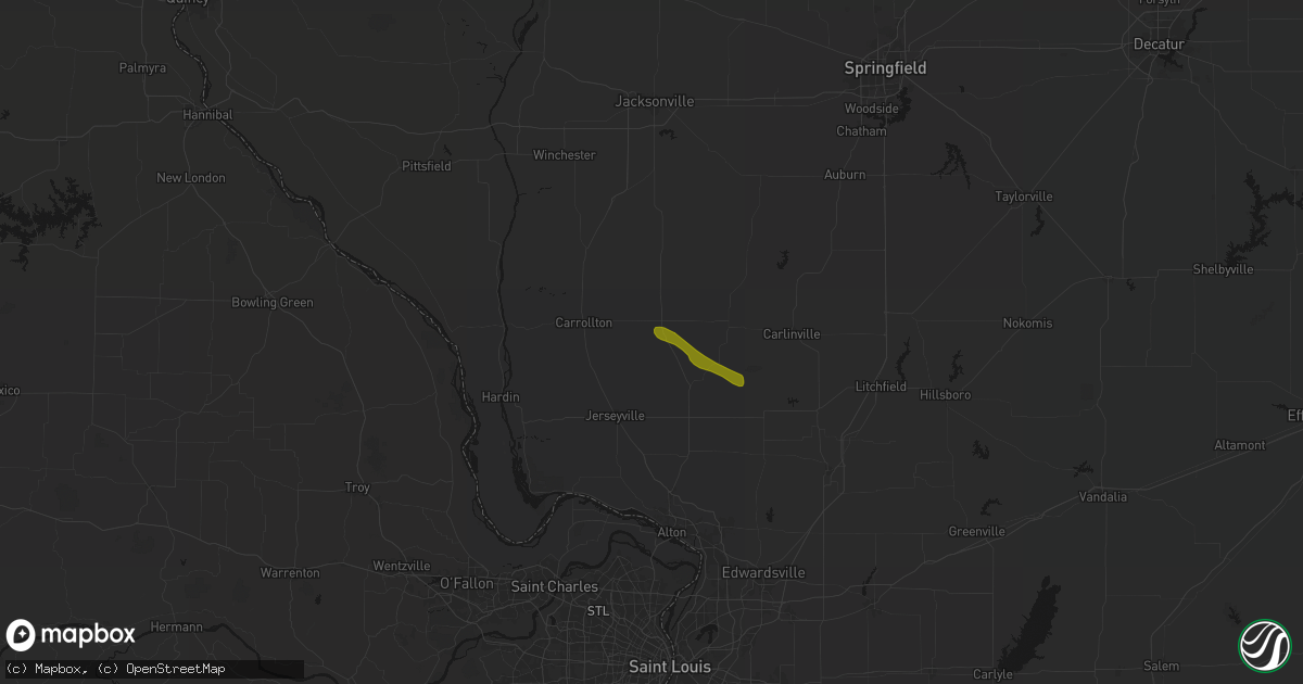 Hail map in Rockbridge, IL on June 24, 2026