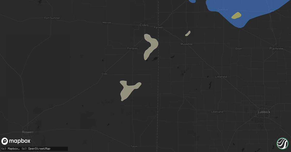 Hail map in Rogers, NM on June 24, 2026