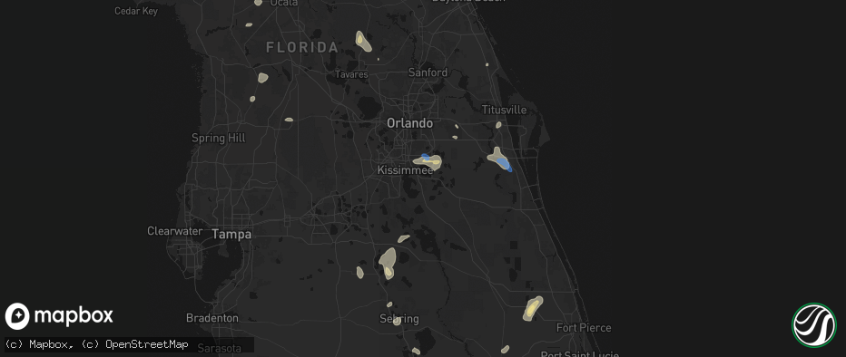 Hail map in Saint Cloud, FL on June 24, 2026