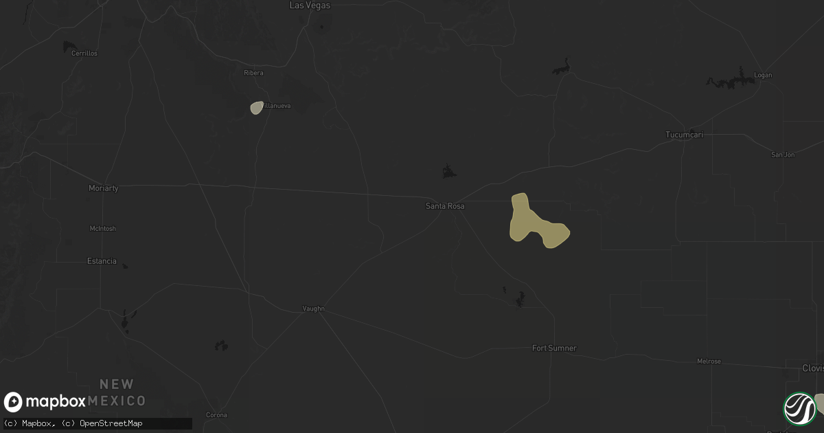 Hail map in Santa Rosa, NM on June 24, 2026
