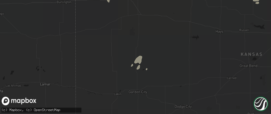 Hail map in Scott City, KS on June 24, 2026