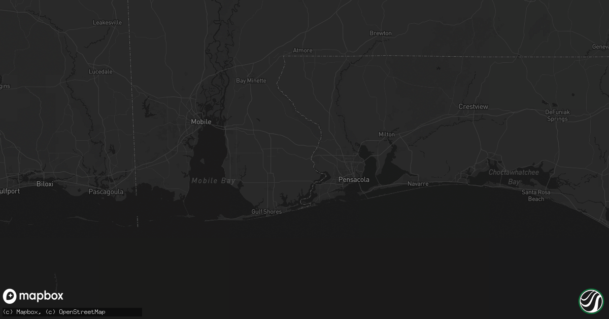 Hail map in Seminole, AL on June 24, 2026
