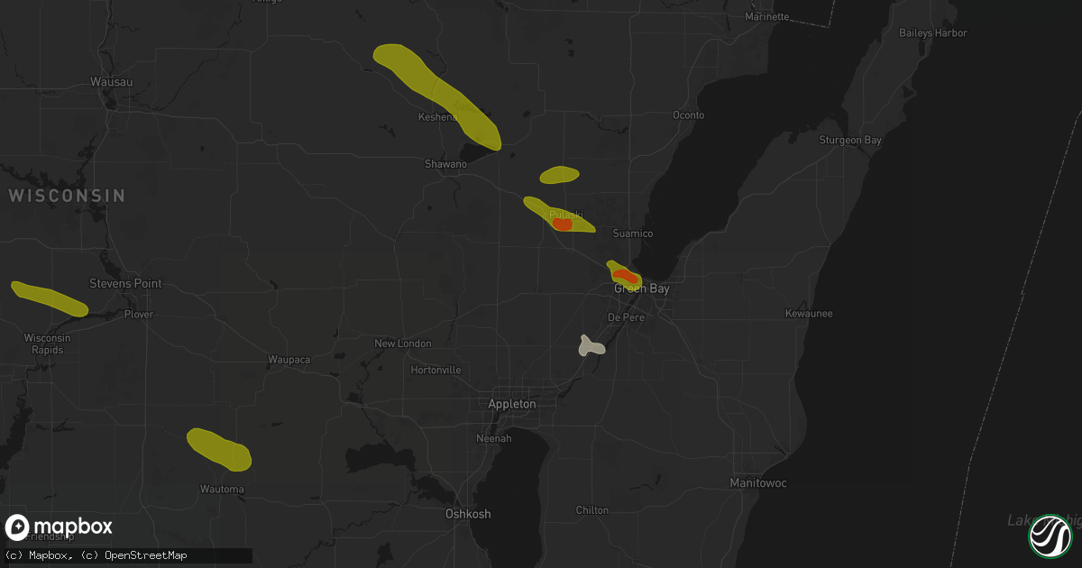 Hail map in Seymour, WI on June 24, 2026