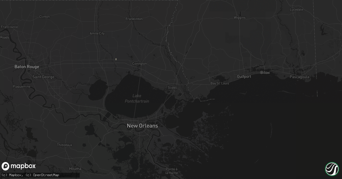 Hail map in Slidell, LA on June 24, 2026
