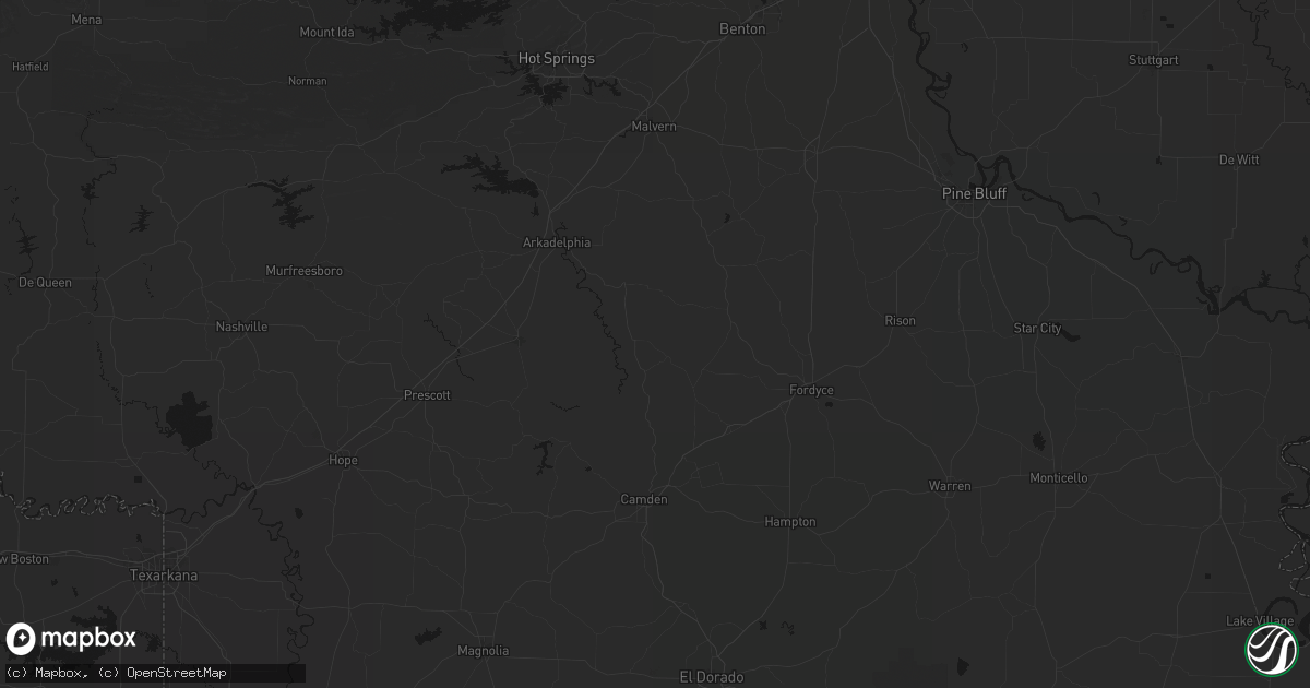 Hail map in Sparkman, AR on June 24, 2026