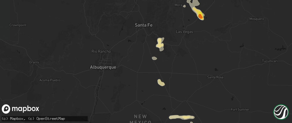 Hail map in Stanley, NM on June 24, 2026