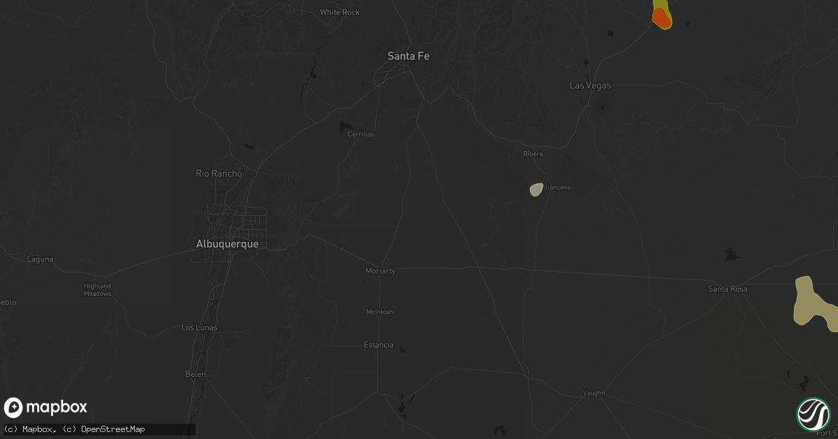 Hail map in Stanley, NM on June 24, 2026
