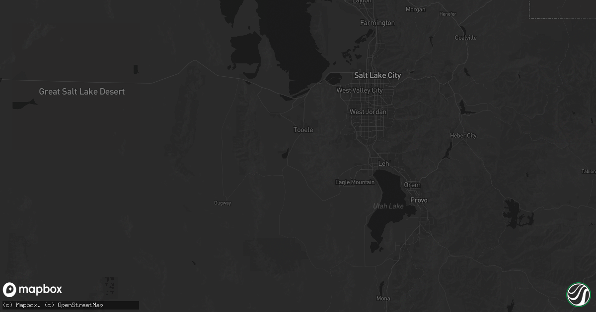 Hail map in Stockton, UT on June 24, 2026