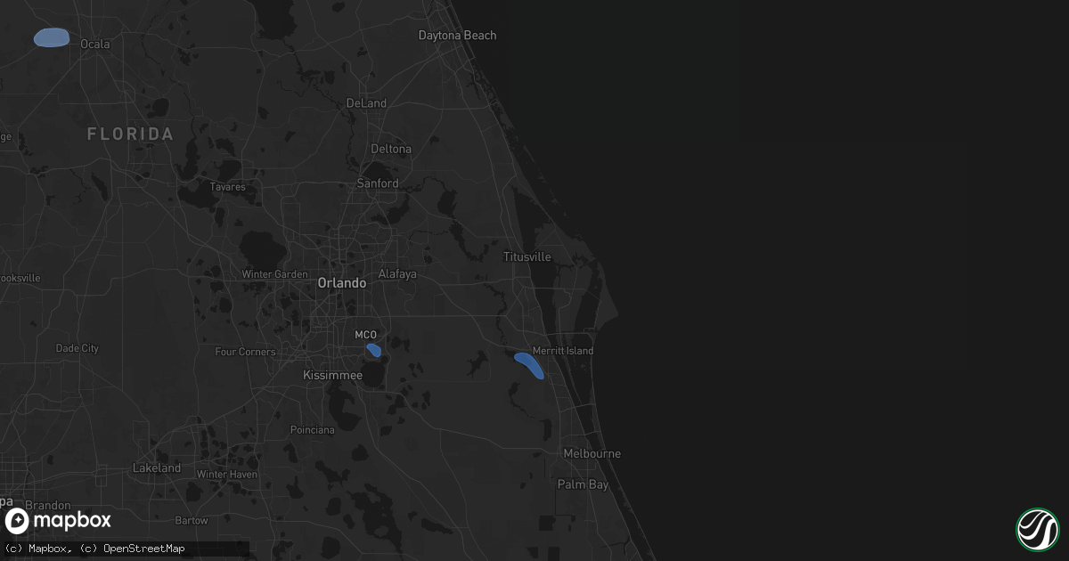 Hail map in Titusville, FL on June 24, 2026