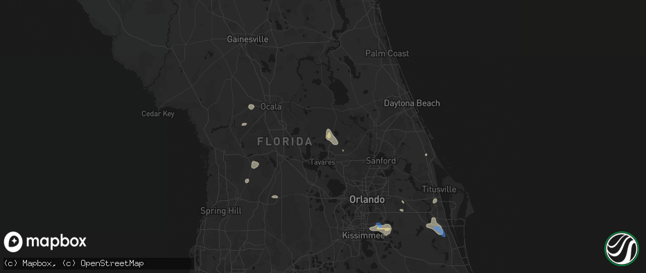 Hail map in Umatilla, FL on June 24, 2026