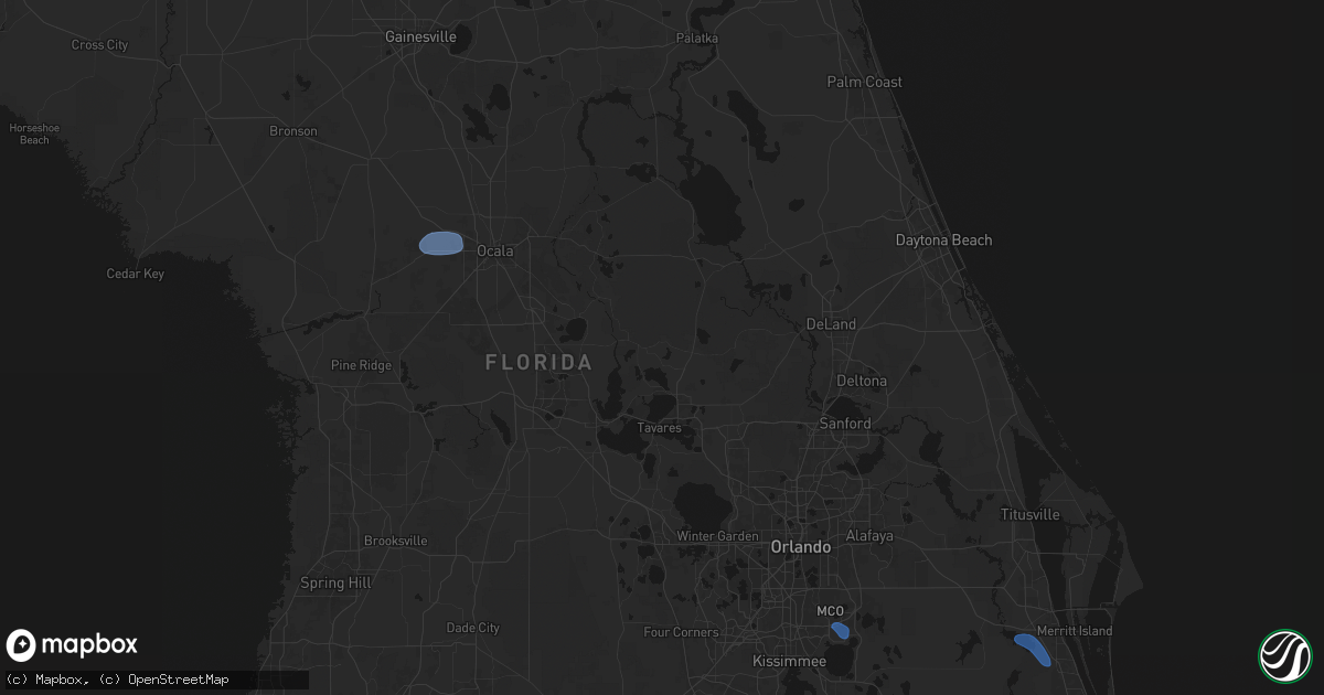 Hail map in Umatilla, FL on June 24, 2026