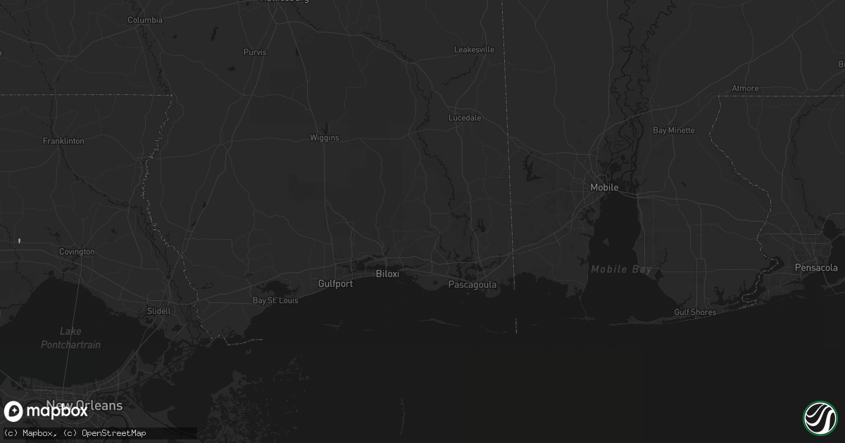 Hail map in Vancleave, MS on June 24, 2026