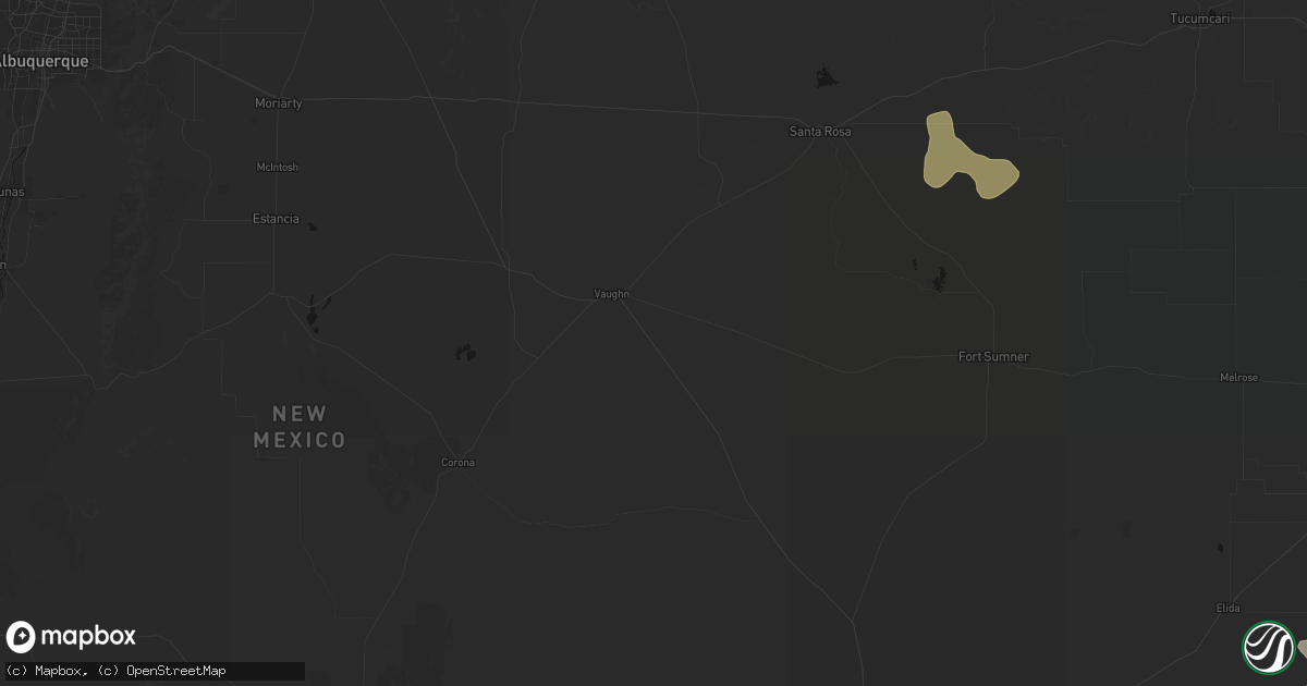 Hail map in Vaughn, NM on June 24, 2026