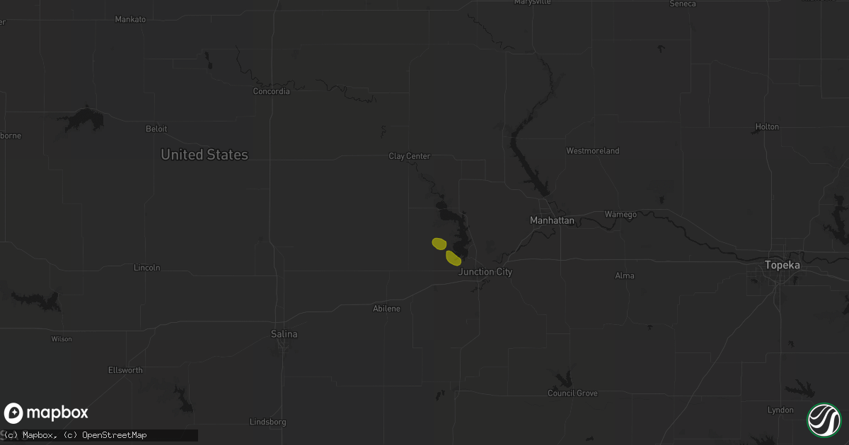 Hail map in Wakefield, KS on June 24, 2026