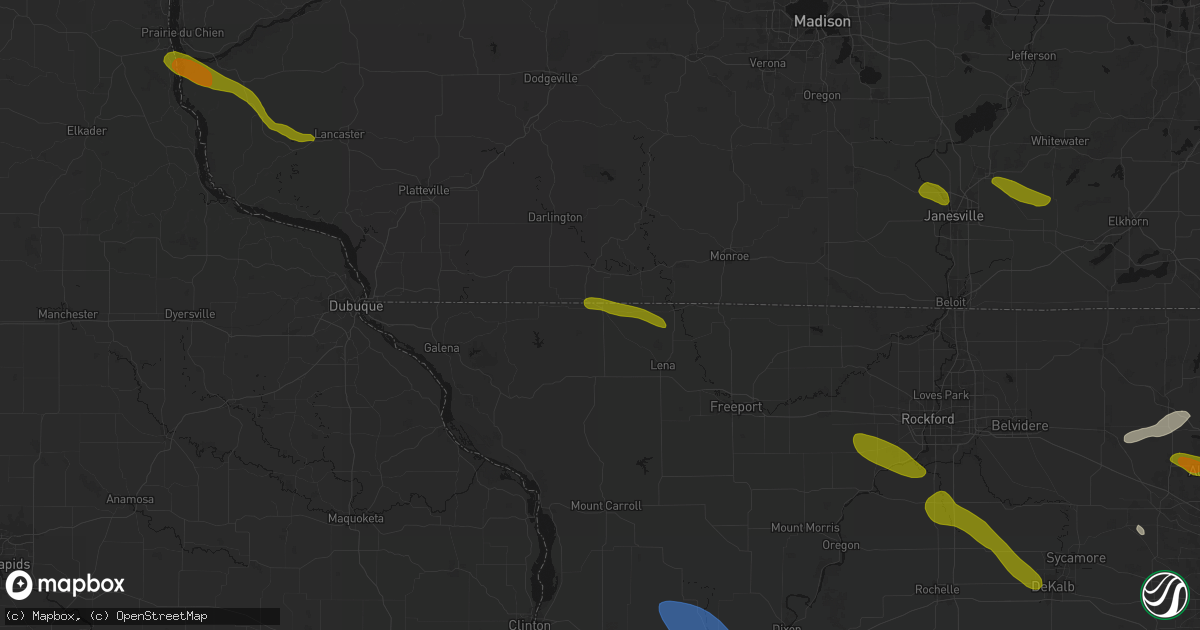 Hail map in Warren, IL on June 24, 2026