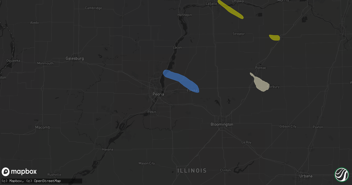Hail map in Washington, IL on June 24, 2026