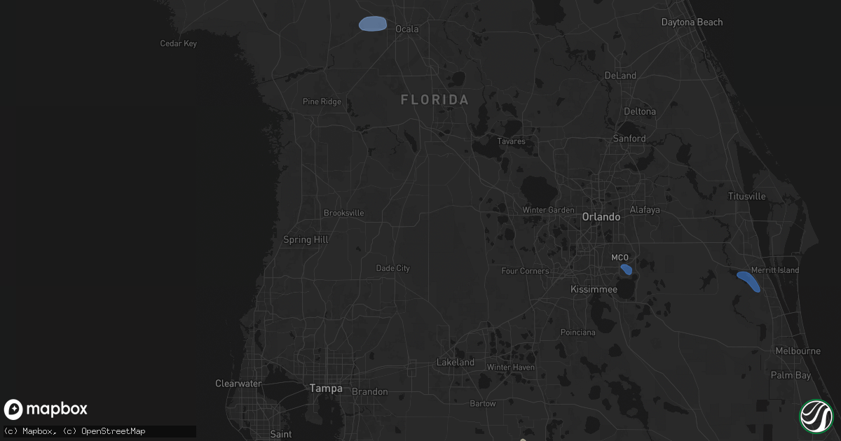 Hail map in Webster, FL on June 24, 2026