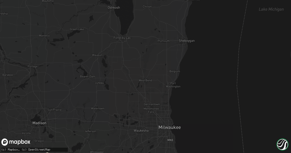 Hail map in West Bend, WI on June 24, 2026