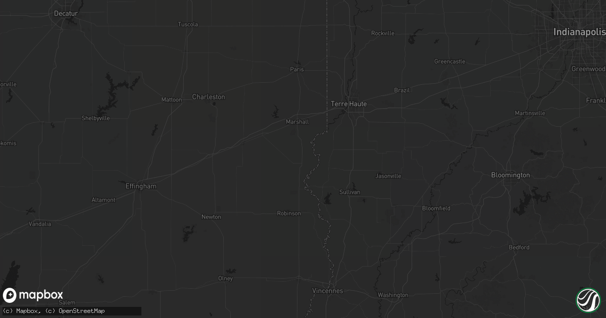 Hail map in West Union, IL on June 24, 2026