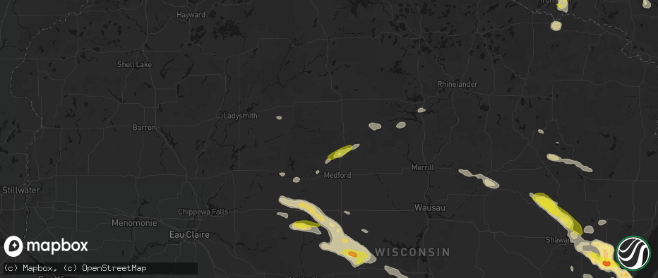 Hail map in Westboro, WI on June 24, 2026