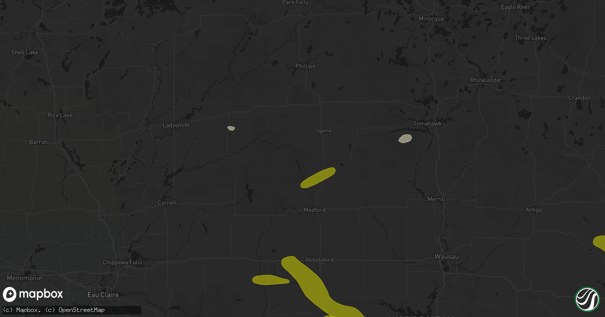 Hail map in Westboro, WI on June 24, 2026
