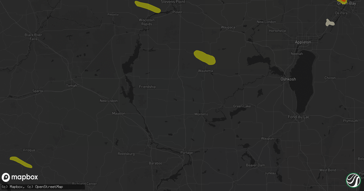 Hail map in Westfield, WI on June 24, 2026