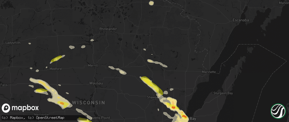 Hail map in White Lake, WI on June 24, 2026
