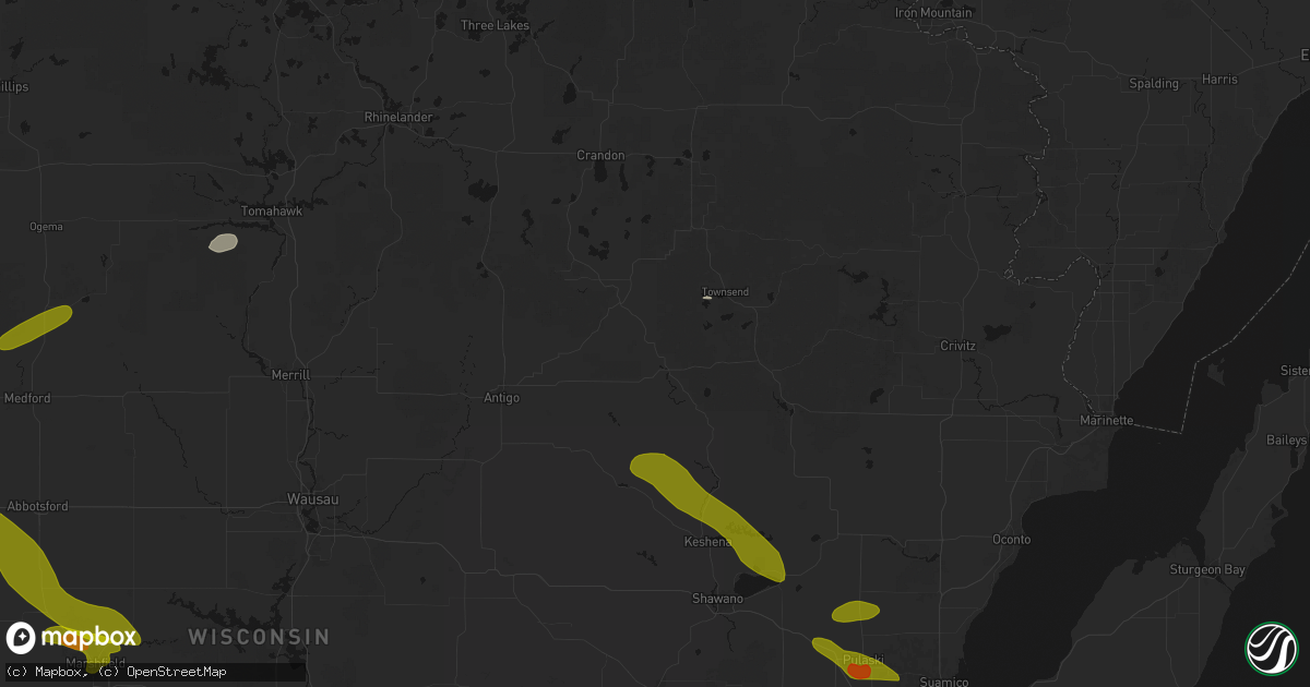 Hail map in White Lake, WI on June 24, 2026
