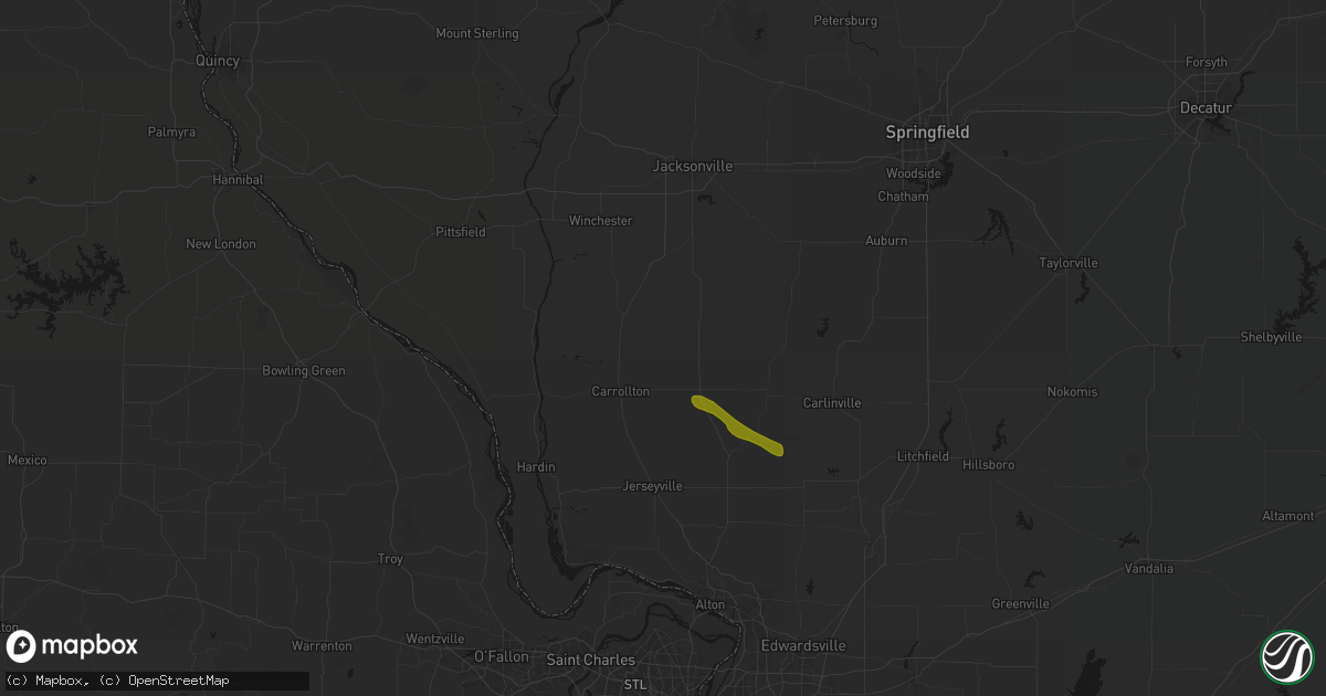 Hail map in Wrights, IL on June 24, 2026