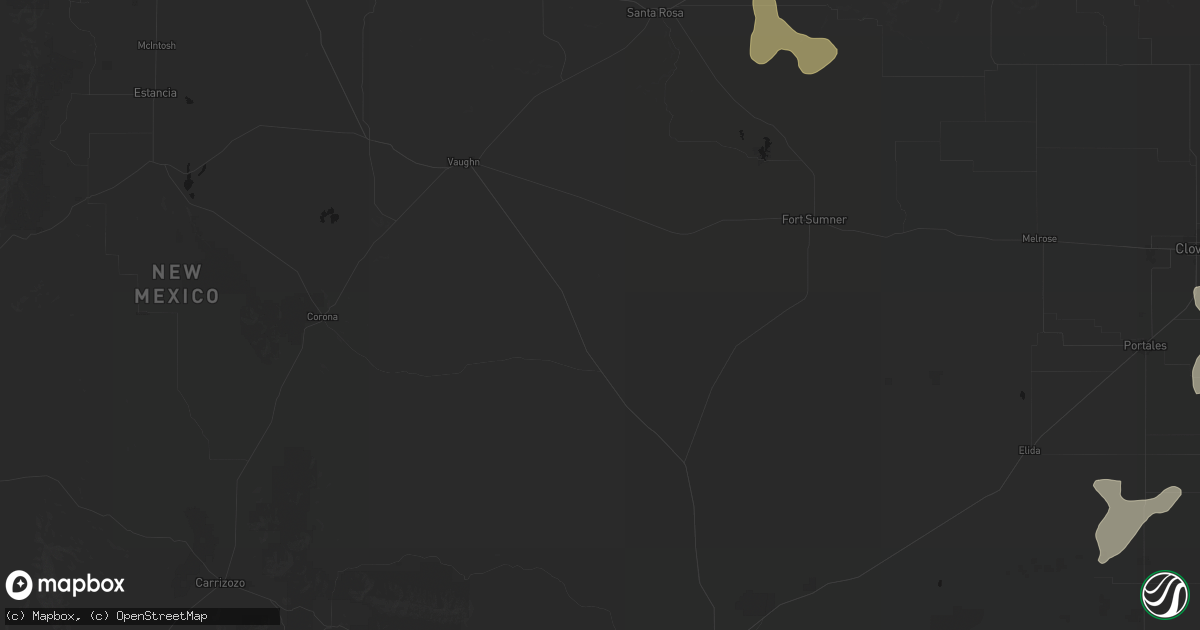 Hail map in Yeso, NM on June 24, 2026