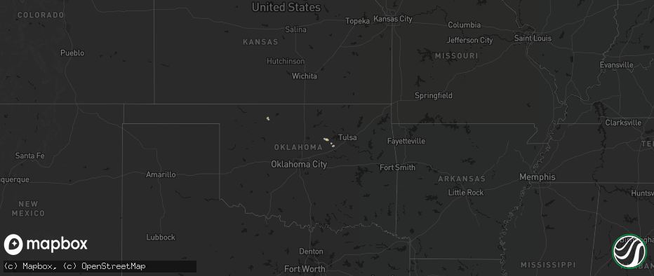 Hail map on June 24, 2026