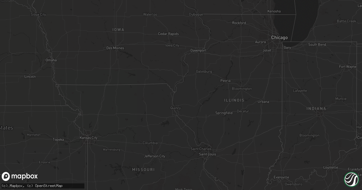 Hail map on June 25, 2012