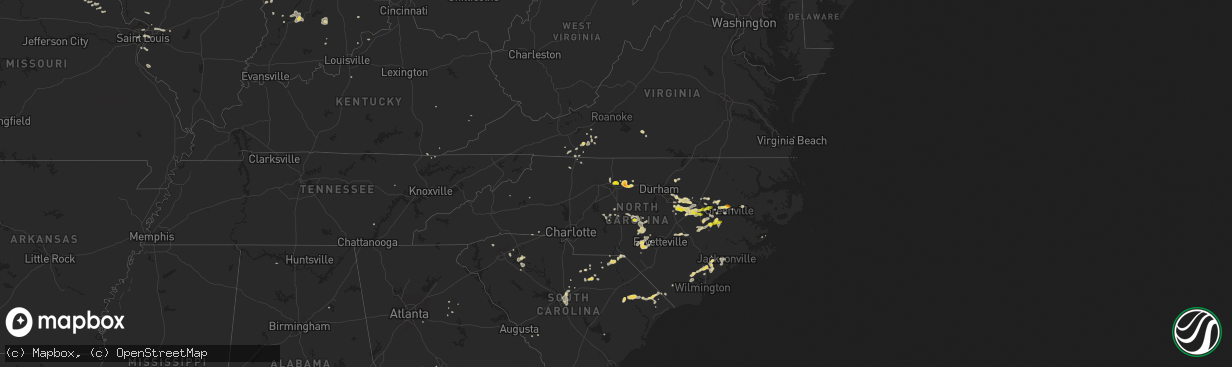 Hail map on June 25, 2013