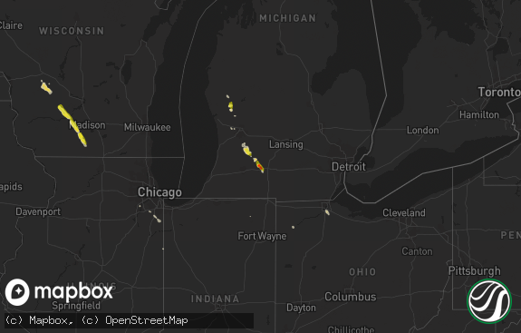 Hail map preview on 06-25-2014