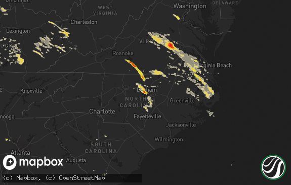 Hail map preview on 06-25-2015