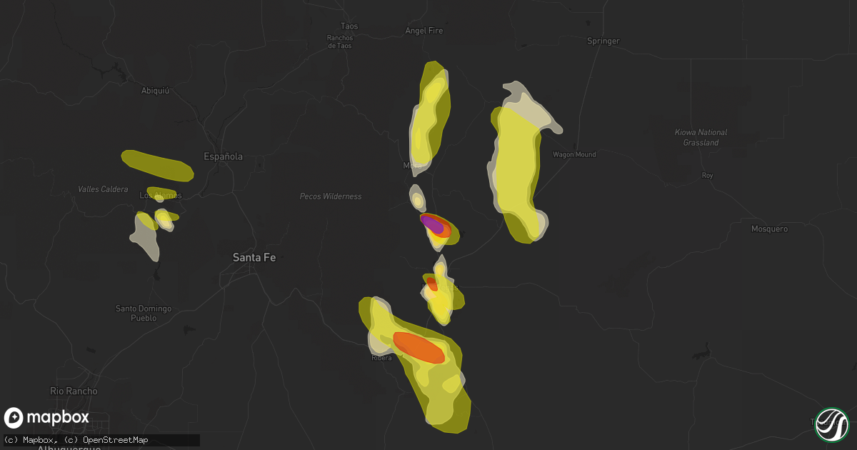Hail map in Sapello, NM on June 25, 2017