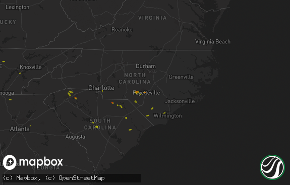 Hail map preview on 06-25-2018