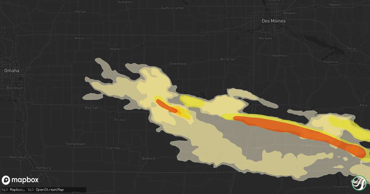 Hail map in Creston, IA on June 25, 2019