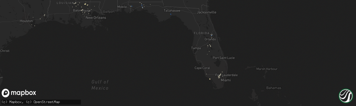 Hail map in Florida on June 25, 2019