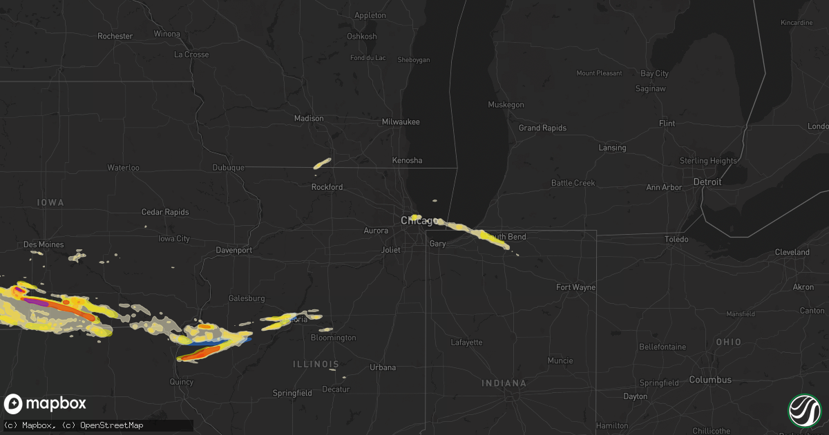 Hail map on June 25, 2019