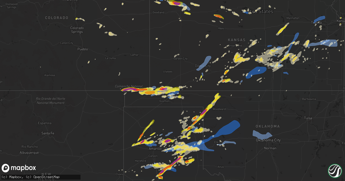 Hail map on June 25, 2021
