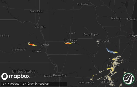 Hail map preview on 06-25-2022