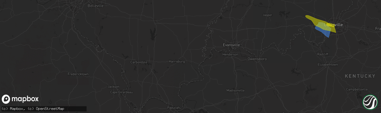 Hail map in Acworth, GA on June 25, 2023