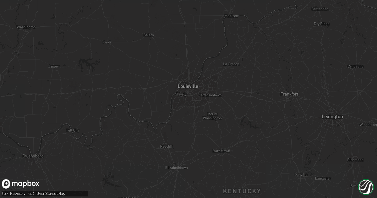 Hail map in Cookeville, TN on June 25, 2023