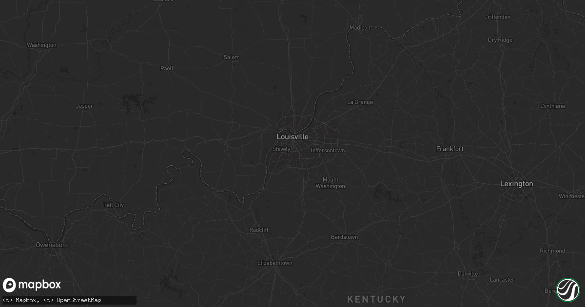 Hail map in Ellettsville, IN on June 25, 2023