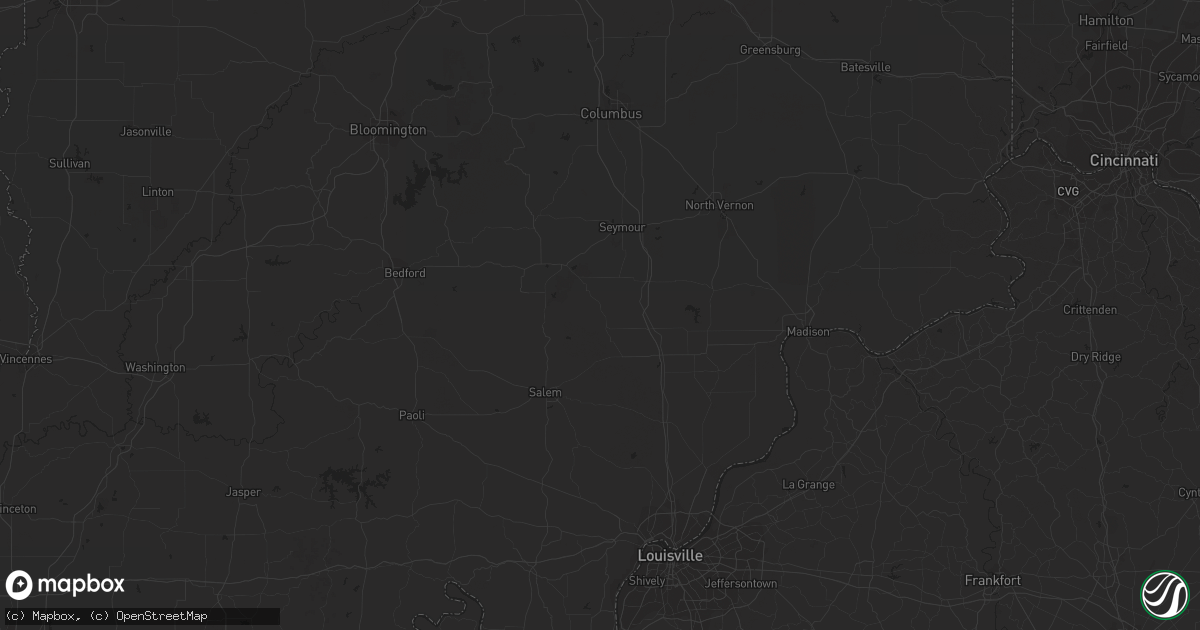 Hail map in Monterey, TN on June 25, 2023